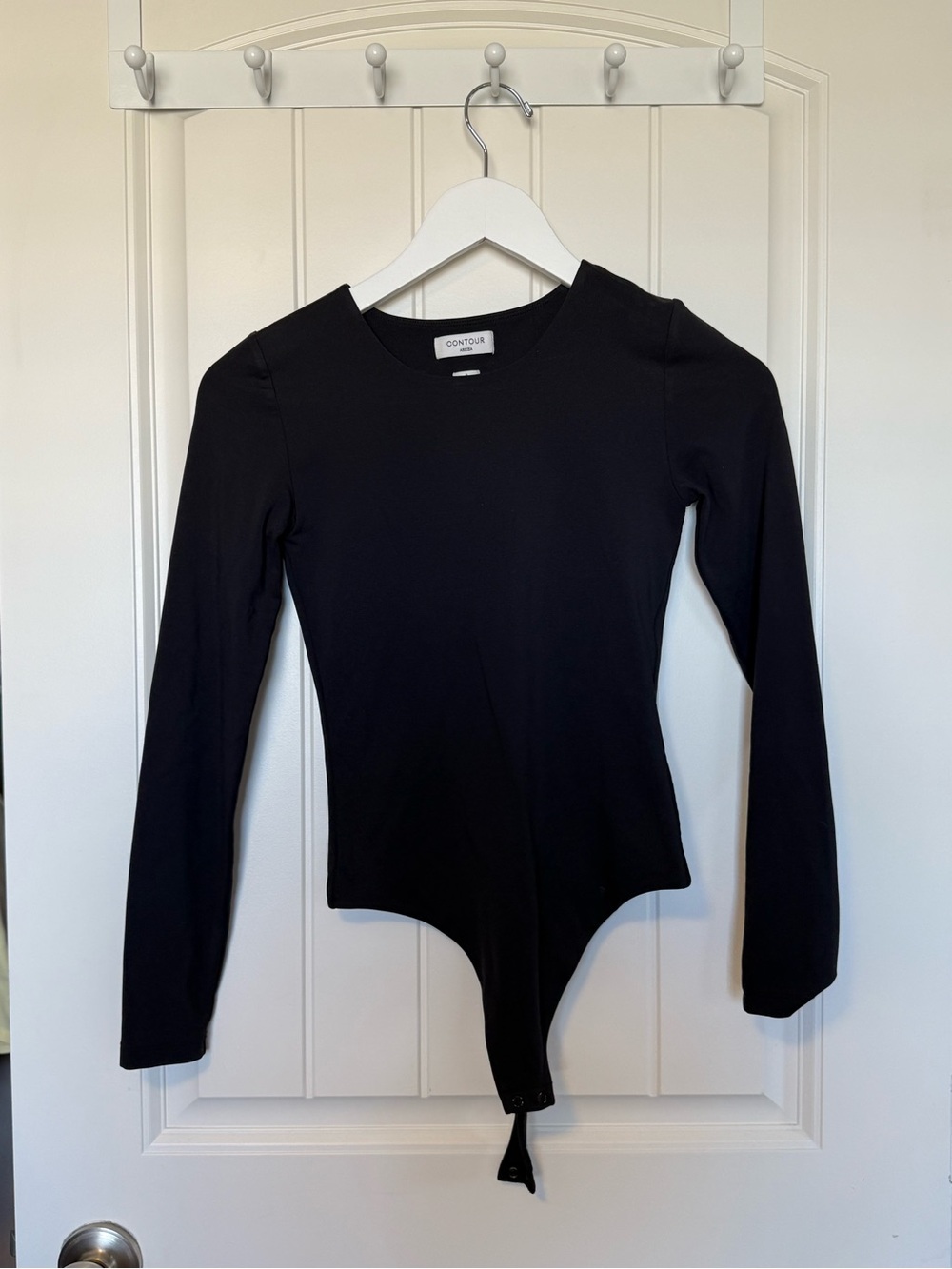 Aritzia Black Long-Sleeve Contour Bodysuit